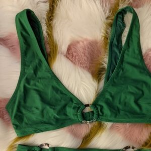 Aerie Emerald Green Retro Bathing Suit Top